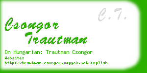 csongor trautman business card